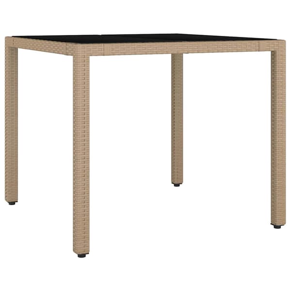 vidaXL Trädgårdsmöbelset 3 pcs Beige konstrotting