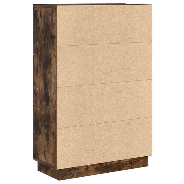 vidaXL Skrivebord Røkt eik 71.5 x 31.5 x 106.5 cm Konstruert tre