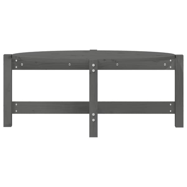 vidaXL Soffbord grå 87x48x35 cm massiv furu