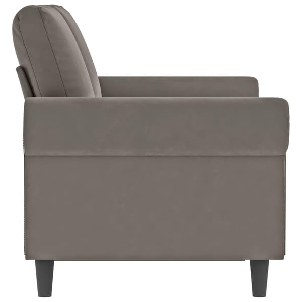 vidaXL 2-sitssoffa ljusgrå 120 cm sammet