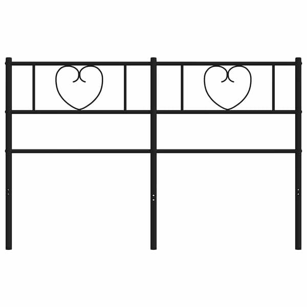 vidaXL Utskiftbar sengegavl i metall svart 120 cm