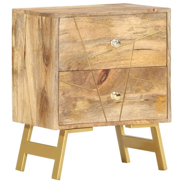 vidaXL Sängbord 40x30x50 cm massivt mangoträ