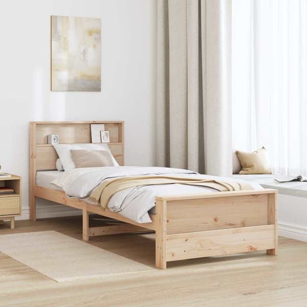 vidaXL Sengestamme med hodegjerde Brun 80 x 200 cm Konstruert tre
