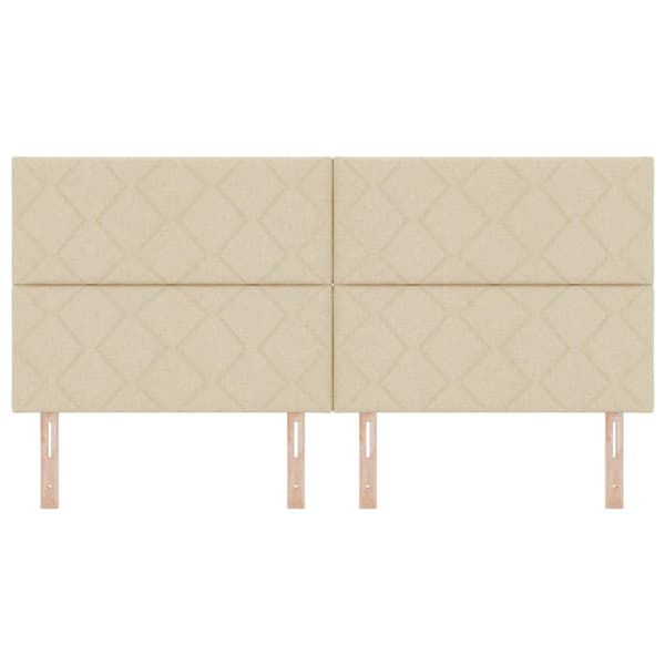 vidaXL Huvudgavel Kräm 200 cm tyg