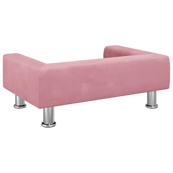 vidaXL Hundbädd rosa 70x45x26,5 cm sammet
