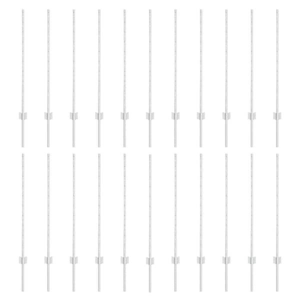 vidaXL Gjerdepåle 22 pcs sølv 140 cm Stål