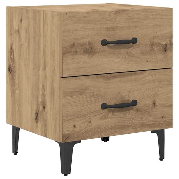 vidaXL Sengeskap 2 pcs Artisan Eik 40 x 35 x 47,5 cm Konstruert tre