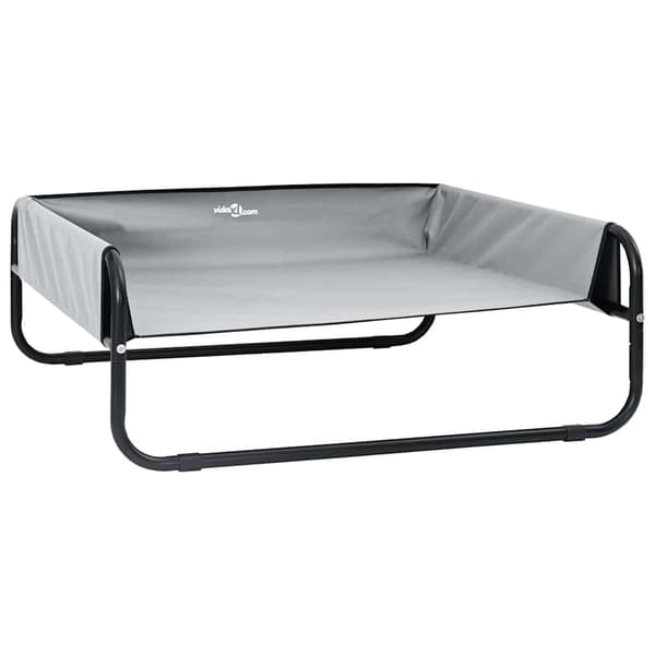 vidaXL Hundeseng Lysegrå 57 x 57 x 24 cm Stål