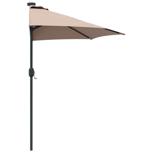 vidaXL Hageparasol Gråbrun 294 x 150 x 224 cm Polyester og stål
