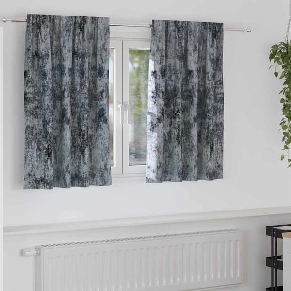 vidaXL Sammetsgardiner 2 pcs Silvergrå 140 x 140 cm Sammet