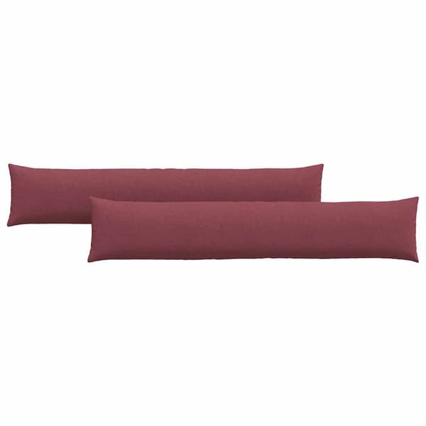 vidaXL Soffkuddar 2 st Vinröd 200 x 40 cm tyg