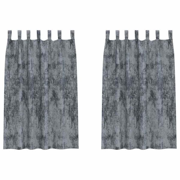 vidaXL Sammetsgardiner 2 pcs Silvergrå 175 x 140 cm Sammet