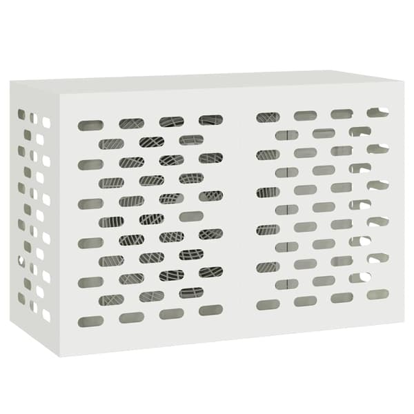 vidaXL Luftkonditioneringsskydd Vit 90 x 40 x 60 cm Stål