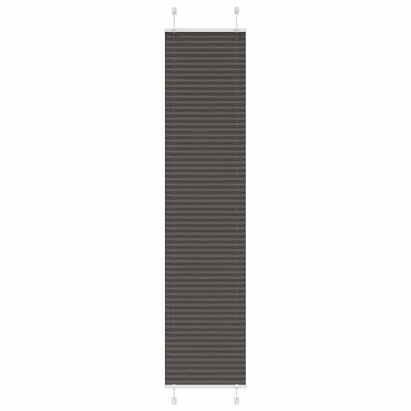 vidaXL plisségardin sort 50x200 cm Stoff Bredde 49,4 cm Polyester