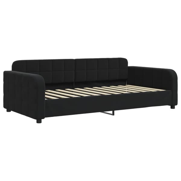 vidaXL Dagbädd svart 90x200 cm sammet