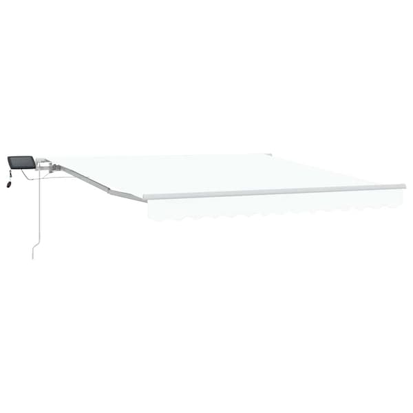 vidaXL Utfällbar markis Vit 300 x 250 cm Tyger och Stål