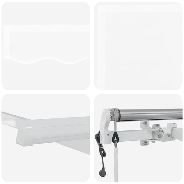 vidaXL Innvendbar Markise 450 × 350 cm Hvit