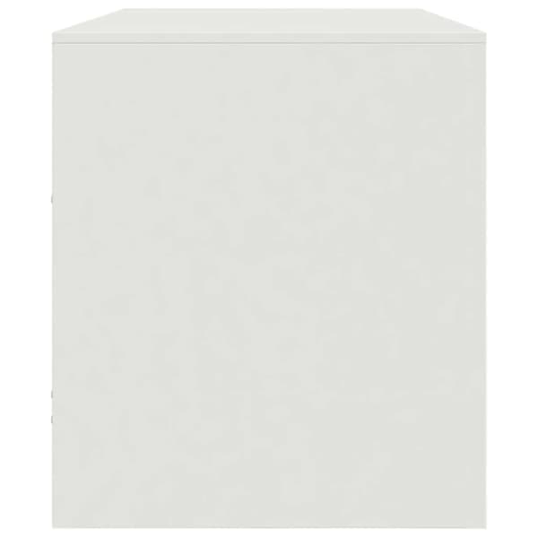 vidaXL TV-benk hvit 99x39x44 cm stål