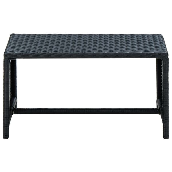 vidaXL Sofabord svart 70x40x38 cm polyrotting change2