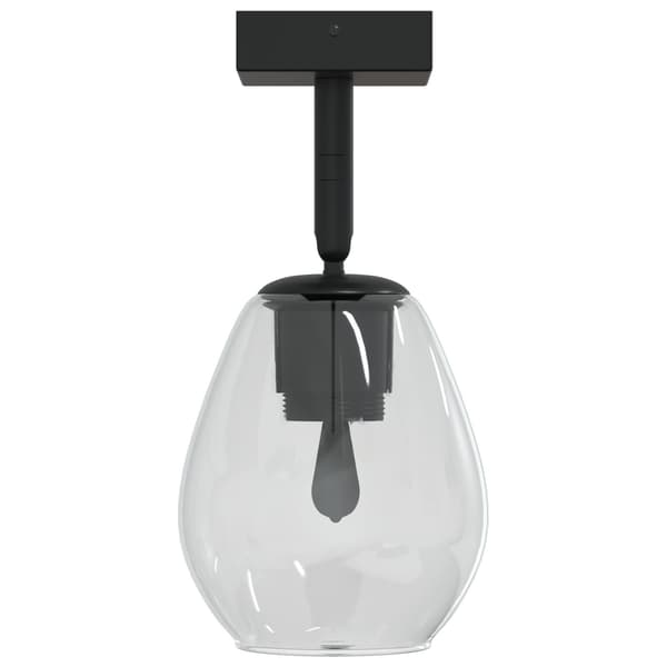 vidaXL Svart, Transparent Metall, Glas Medium Statement Piece