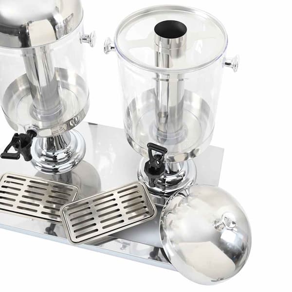 vidaXL Trippel juicedispenser rustfritt stål 3 x 8 L