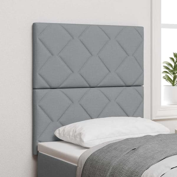 vidaXL LED huvuddyna Ljusgrå 80 cm tyg