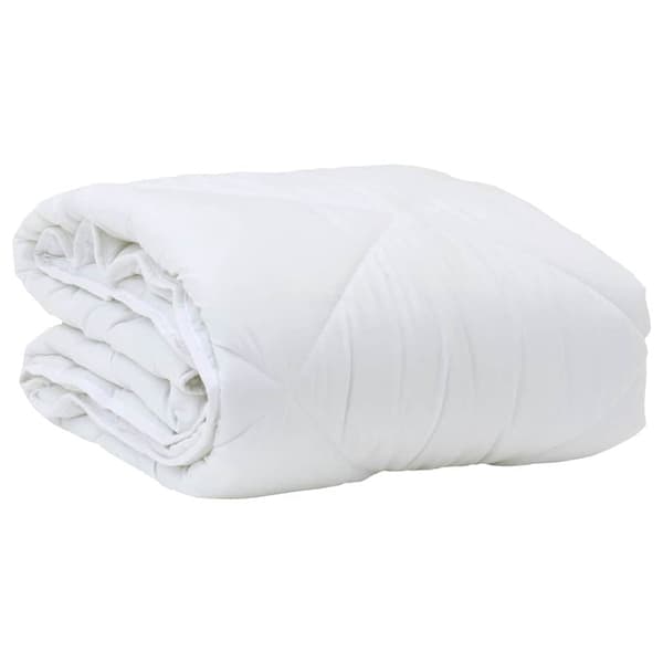 vidaXL Duntäcke Vit 200 x 155 x 4 cm Polyester