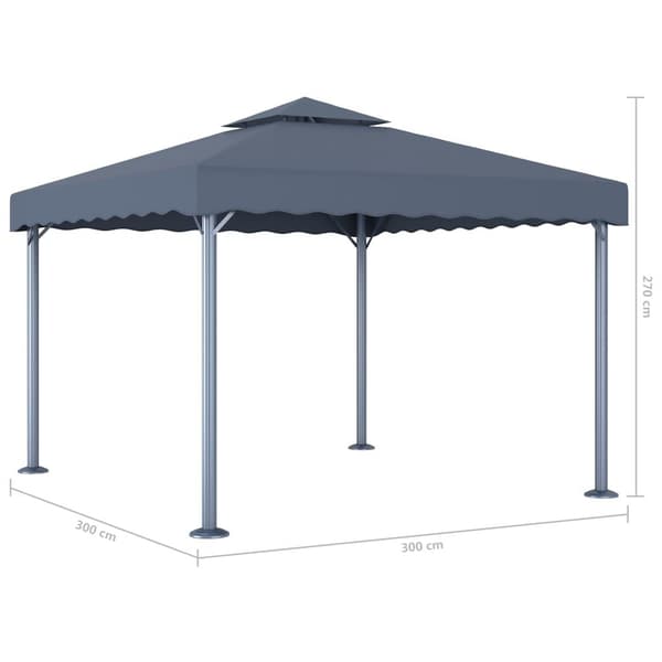 vidaXL Markis Vit 3 x 2,5 m Metall