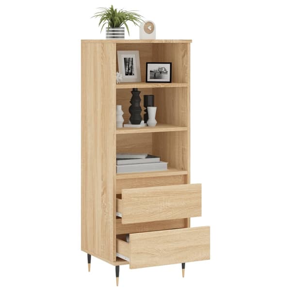 vidaXL Highboard sonoma eik 40x36x110 cm konstruert tre