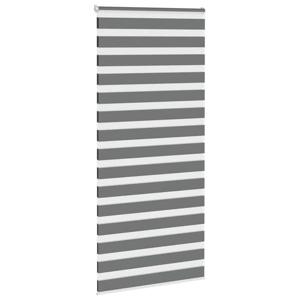vidaXL Rullgardin zebra mörkgrå 110x230 cm tyg bredd 105,9cm polyester
