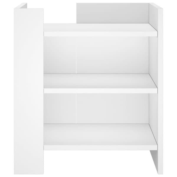 vidaXL Sängbord vit 45x50x50 cm konstruerat trä