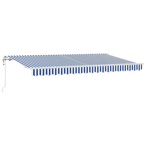 vidaXL Utfällbar markis Blå 350 x 200 cm tyg