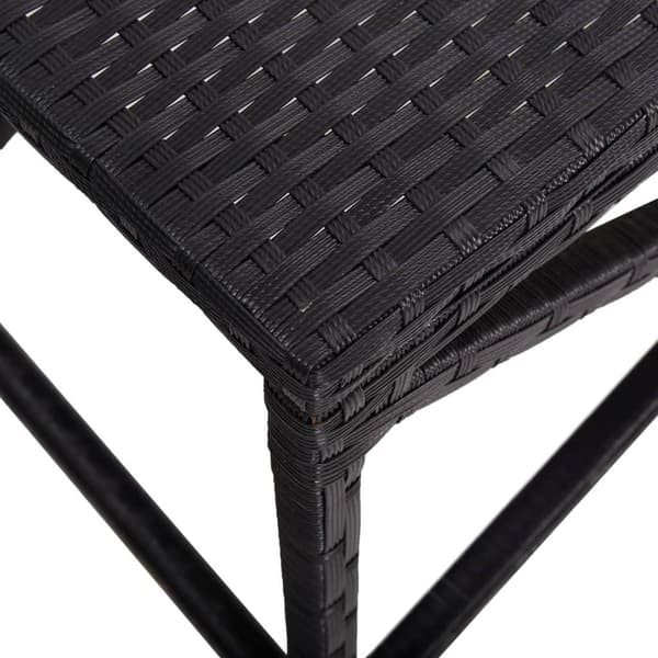 vidaXL Hagebenk 120 cm polyrotting svart
