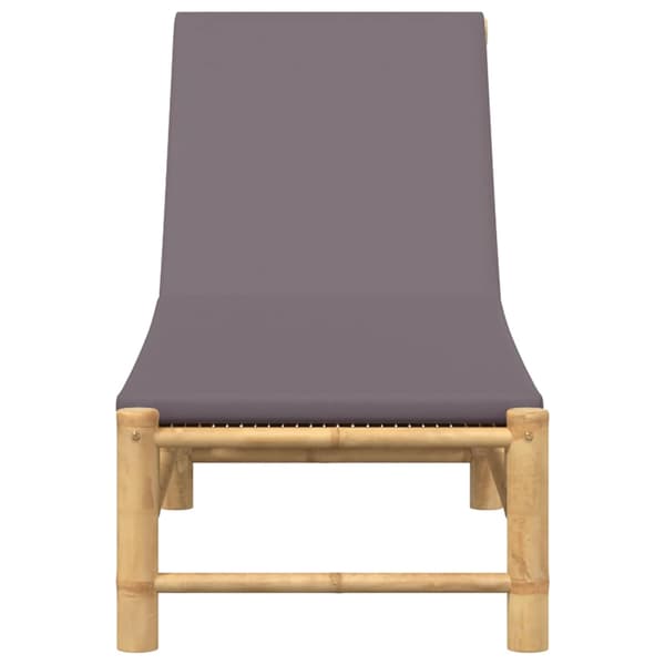 vidaXL solsäng med dynor 55x199x30 cm bambu