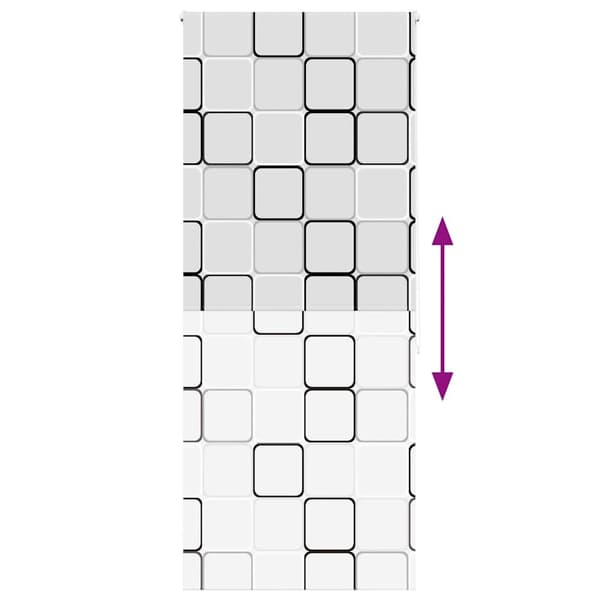 vidaXL Rullgardin för dusch 90x240 cm tyg bredd 86 cm