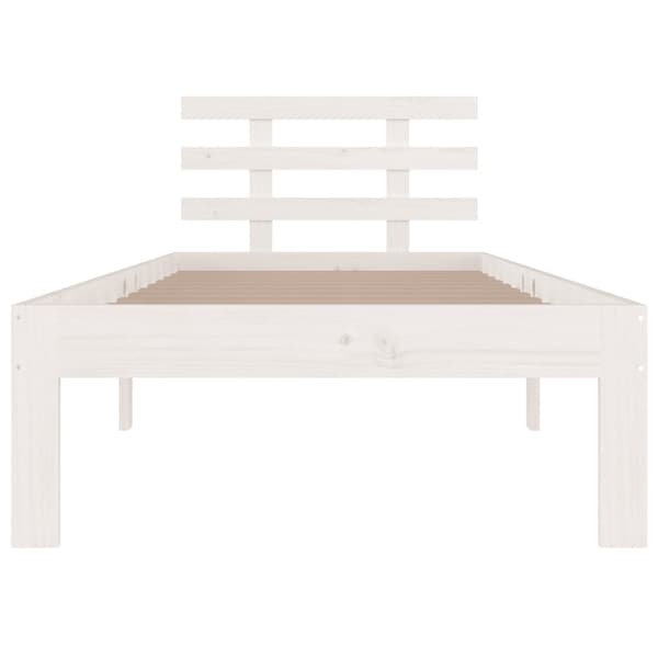 vidaXL Sengeramme hvit heltre 90x200 cm