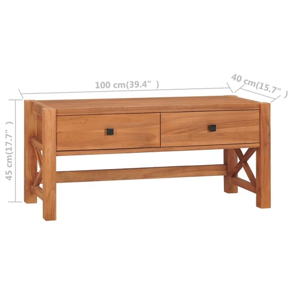 vidaXL TV-benk 100x40x45 cm teak