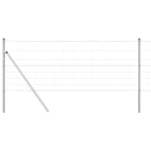vidaXL Stängsel för åker / äng Silver