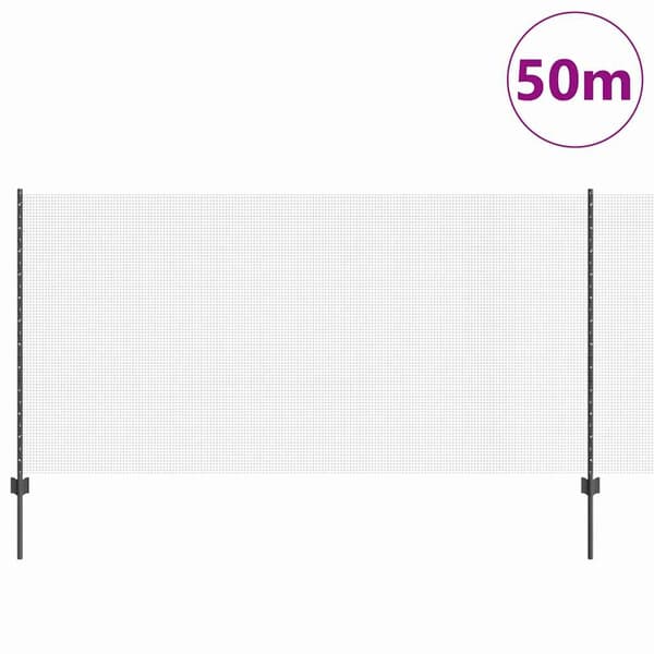 vidaXL Gjerde med innlegg. Grå 1.2 x 50 m Stål