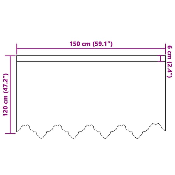 vidaXL Blondegardin med gardiner Hvit 150x120cm Polyester
