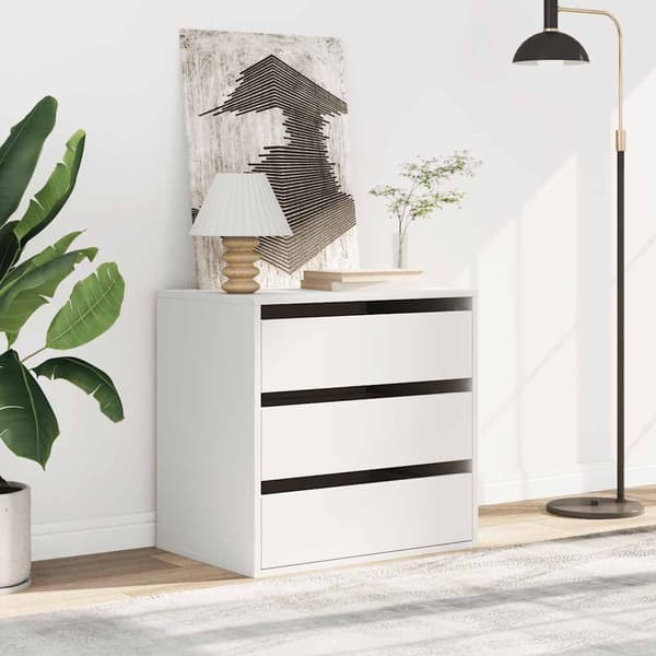 vidaXL Kommode hvit 60x41x58 cm konstruert tre
