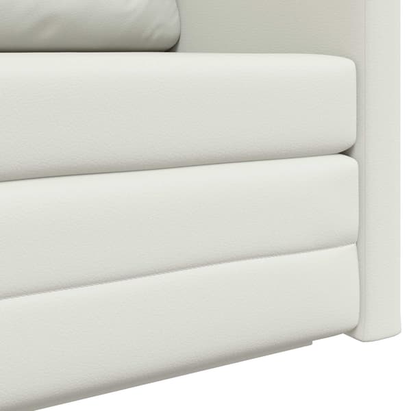 vidaXL Soffsäng Vit 124 x 71 x 78 cm Konstläder