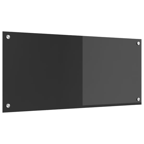 vidaXL Köksskydd Mörkgrå 90 x 40 cm härdat glas
