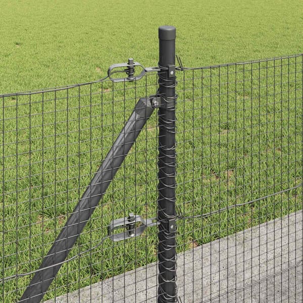 vidaXL Gjerde med innlegg. Grå 0.5 x 100 m Stål