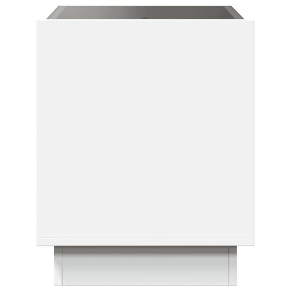 vidaXL Soffbord med Infinity LEDs vit 50x50x50 cm