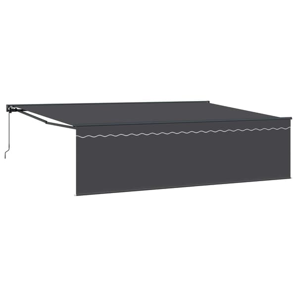 vidaXL Utfällbar markis Antracit 500 × 300 cm Polyester och aluminium