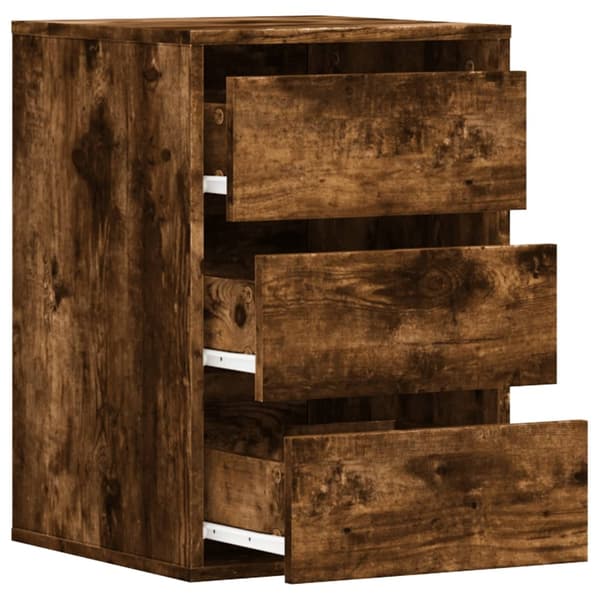 vidaXL Kommode røkt eik 40x41x58 cm konstruert tre