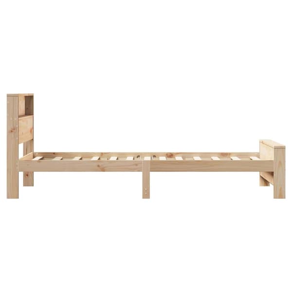 vidaXL Sengestamme med hodegjerde Brun 90 x 190 cm Konstruert tre