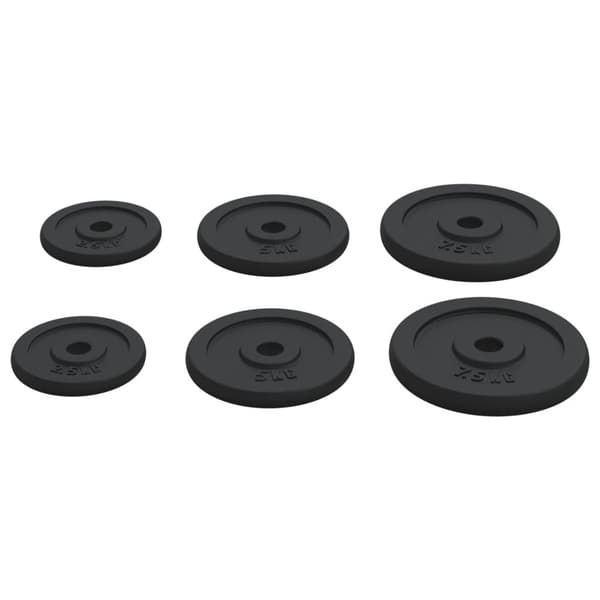 vidaXL Vektskiver 6 stk 30 kg støpejern