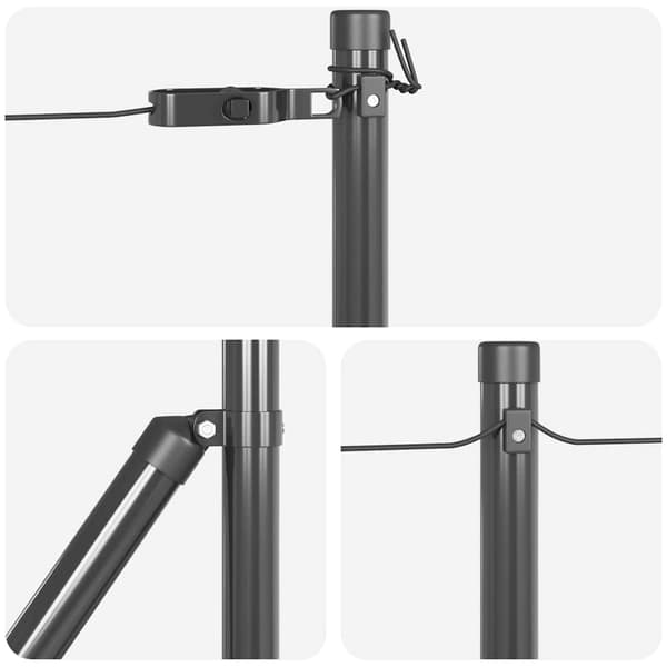 vidaXL Stängselstolpe 7 pcs Grå Stål